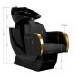 Professionele kapperswasunit Gabbiano Malaga goud-zwart voor wassen, kleuren en verzorging in salon en barbershop Professionele kapperswasunit Gabbiano Malaga goud-zwart voor wassen, kleuren en verzorging in salon en barbershop
