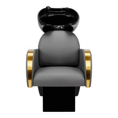 Professionele kapperswasunit Gabbiano Malaga goud-grijs voor wassen, kleuren en verzorging in kapsalon en barbershop