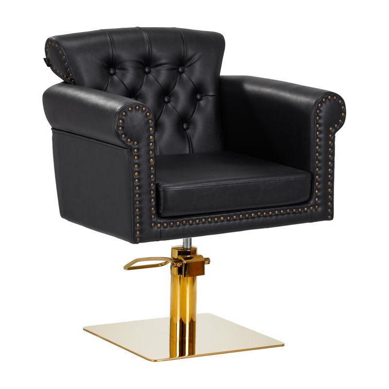 Hairdressing Chair Gabbiano Berlin gold black Hairdressing Chair Gabbiano Berlin gold black