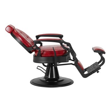 Professionele barberstoel Gabbiano President rood voor barbershop, herensalon, knippen, scheren en baardstyling