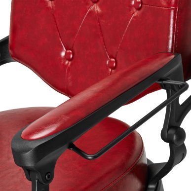 Professionele barberstoel Gabbiano President rood voor barbershop, herensalon, knippen, scheren en baardstyling