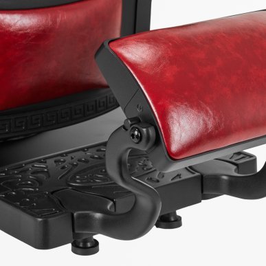 Professionele barberstoel Gabbiano President rood voor barbershop, herensalon, knippen, scheren en baardstyling