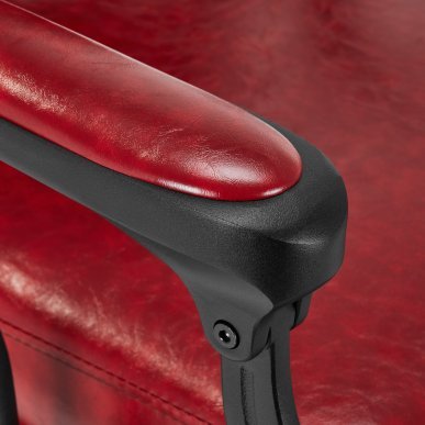 Professionele barberstoel Gabbiano President rood voor barbershop, herensalon, knippen, scheren en baardstyling