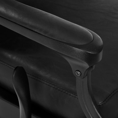 Professionele barberstoel Gabbiano President zwart voor barbershop, herensalon, knippen, scheren en baardstyling