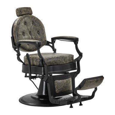 Professionele barberstoel Gabbiano President groen old leather voor knippen, scheren en baardstyling in barbershop