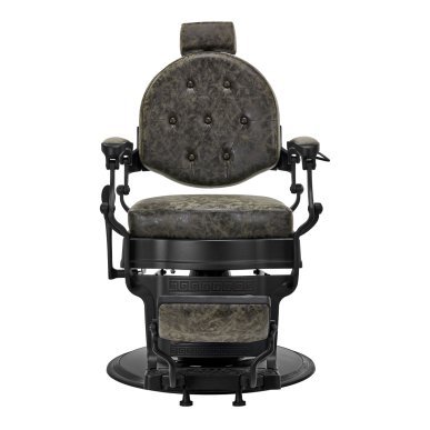 Professionele barberstoel Gabbiano President groen old leather voor knippen, scheren en baardstyling in barbershop