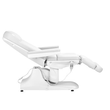 Elektrische cosmetische stoel Azzurro 891 wit met 3 motoren voor beauty, podologie, massage en fysiotherapie
