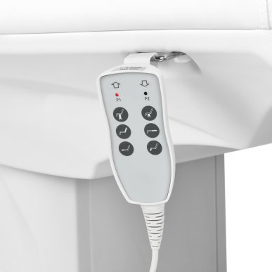 Elektrische cosmetische stoel Azzurro 891 wit met 3 motoren voor beauty, podologie, massage en fysiotherapie