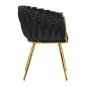 Professionele cosmetische stoel 4Rico QS-GW06G zwart voor make-up, beautybehandelingen en saloncomfort en receptie Professionele cosmetische stoel 4Rico QS-GW06G zwart voor make-up, beautybehandelingen en saloncomfort en receptie
