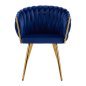Cosmetische stoel 4Rico QS-GW06G donkerblauw voor make-up, beautysalons, recepties en comfortabele behandelingen