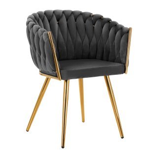 Cosmetische stoel 4Rico QS-GW06G grijs voor make-up, wenkbrauwstyling, receptie en professioneel saloncomfort