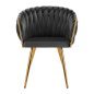 Cosmetische stoel 4Rico QS-GW06G grijs voor make-up, wenkbrauwstyling, receptie en professioneel saloncomfort
