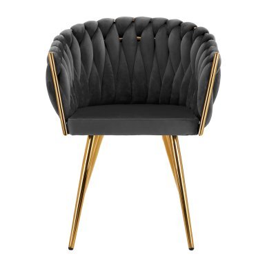 Cosmetische stoel 4Rico QS-GW06G grijs voor make-up, wenkbrauwstyling, receptie en professioneel saloncomfort