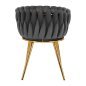 Cosmetische stoel 4Rico QS-GW06G grijs voor make-up, wenkbrauwstyling, receptie en professioneel saloncomfort