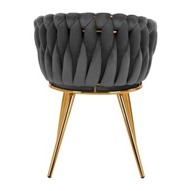 Cosmetische stoel 4Rico QS-GW06G grijs voor make-up, wenkbrauwstyling, receptie en professioneel saloncomfort