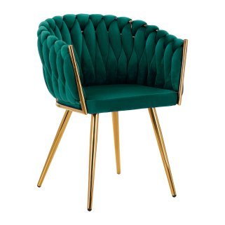 Professionele beauty stoel 4Rico QS-GW06G groen voor beautysalon, receptie, make-up en cosmetische praktijk