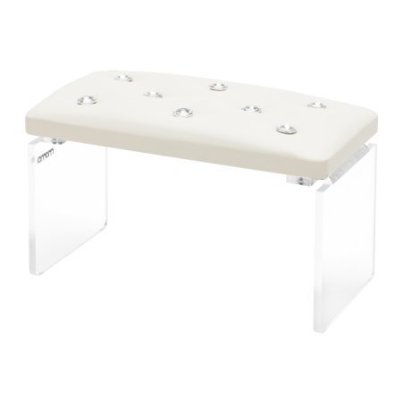 Manicure armsteun Momo Diamond ecru voor professioneel salonwerk, comfortabele handondersteuning en een verzorgde werkplek