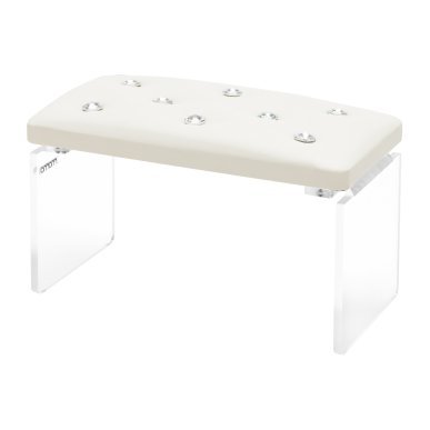 Manicure armsteun Momo Diamond ecru voor professioneel salonwerk, comfortabele handondersteuning en een verzorgde werkplek