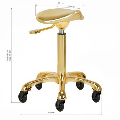 Cosmetische werkkruk Gabbiano Fine Gold goud voor schoonheidssalon, kapsalon, podologiepraktijk en beautystudio