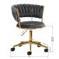 Draaistoel voor beautysalon 4Rico QS-GW01G grijs met verstelbare zithoogte voor beauty, make-up en receptie Draaistoel voor beautysalon 4Rico QS-GW01G grijs met verstelbare zithoogte voor beauty, make-up en receptie