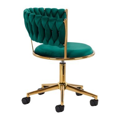 Professionele draaistoel 4Rico QS-GW01G groen voor beautysalon, receptie en make-up met zithoogte 41-57 cm