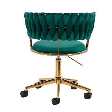 Professionele draaistoel 4Rico QS-GW01G groen voor beautysalon, receptie en make-up met zithoogte 41-57 cm