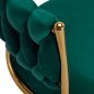 Professionele draaistoel 4Rico QS-GW01G groen voor beautysalon, receptie en make-up met zithoogte 41-57 cm