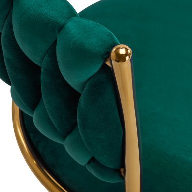 Professionele draaistoel 4Rico QS-GW01G groen voor beautysalon, receptie en make-up met zithoogte 41-57 cm