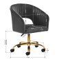 Professionele draaistoel 4Rico QS-OF212G grijs met verstelbare zithoogte voor beauty- en kapsalon, receptie en make-up Professionele draaistoel 4Rico QS-OF212G grijs met verstelbare zithoogte voor beauty- en kapsalon, receptie en make-up