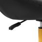 Draaistoel 4Rico QS-BL12G zwart voor beautysalon, receptie, make-up en manicure met verstelbare zithoogte 42-52 cm