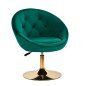 Draaistoel voor schoonheidssalon 4Rico QS-BL12G groen met verstelbare zithoogte voor salon, receptie en beautywerkplek