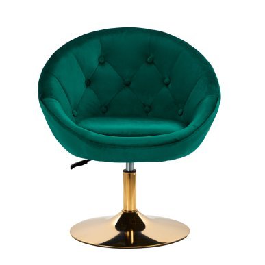 Draaistoel voor schoonheidssalon 4Rico QS-BL12G groen met verstelbare zithoogte voor salon, receptie en beautywerkplek