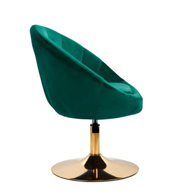 Draaistoel voor schoonheidssalon 4Rico QS-BL12G groen met verstelbare zithoogte voor salon, receptie en beautywerkplek