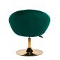 Draaistoel voor schoonheidssalon 4Rico QS-BL12G groen met verstelbare zithoogte voor salon, receptie en beautywerkplek
