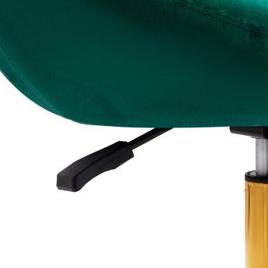 Draaistoel voor schoonheidssalon 4Rico QS-BL12G groen met verstelbare zithoogte voor salon, receptie en beautywerkplek