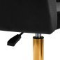 Draaistoel 4Rico QS-BL14G zwart voor beautysalon, receptie en make-uphoek voor professioneel dagelijks salonwerk
