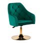 Beauty draaistoel 4Rico QS-BL14G groen voor professionele beautysalon, receptie, make-up en ontvangst, voor dagelijks Beauty draaistoel 4Rico QS-BL14G groen voor professionele beautysalon, receptie, make-up en ontvangst, voor dagelijks
