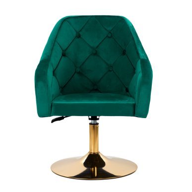 Beauty draaistoel 4Rico QS-BL14G groen voor professionele beautysalon, receptie, make-up en ontvangst, voor dagelijks