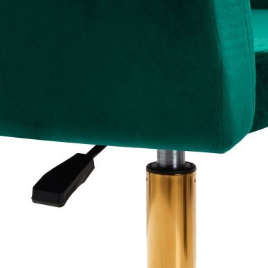 Beauty draaistoel 4Rico QS-BL14G groen voor professionele beautysalon, receptie, make-up en ontvangst, voor dagelijks