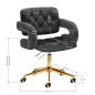 Professionele draaistoel voor beautysalon 4Rico QS-OF213G grijs voor beauty, make-up, manicure, brow en receptie