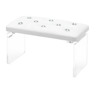 Manicure-armsteun Momo Diamond Velour ecru voor professioneel salonwerk en comfortabel werken bij manicure, gel en hybride lak