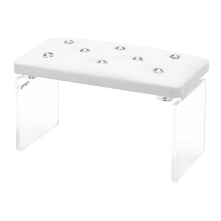 Manicure-armsteun Momo Diamond Velour ecru voor professioneel salonwerk en comfortabel werken bij manicure, gel en hybride lak
