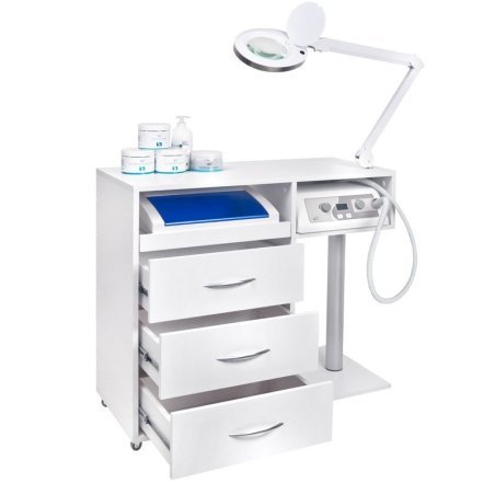 Podologie werkstation Y-300 set max voor professionele voetverzorging met freesmachine, afzuiging en UV-C-sterilisator