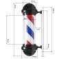 Verlichte plafondlamp voor barbershop Gabbiano BB-02 zwart groot voor kapsalon en professionele saloninrichting