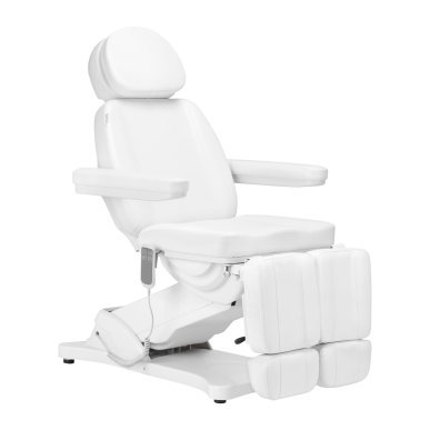 Elektrische behandelstoel SILLON Classic Pedi met 2 motoren, wit, voor beauty, podologie, massage en professionele behandelingen