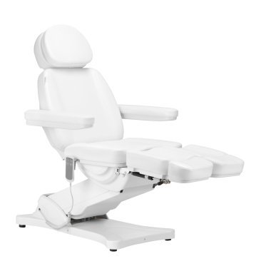 Elektrische behandelstoel SILLON Classic Pedi met 2 motoren, wit, voor beauty, podologie, massage en professionele behandelingen
