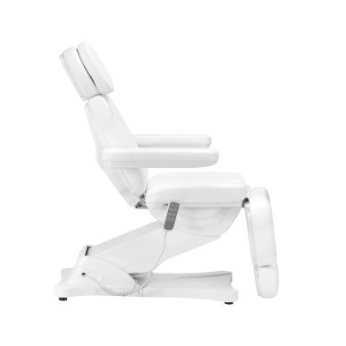 Elektrische behandelstoel SILLON Classic met 4 motoren en cradle, wit, professioneel voor beauty, podologie en massage