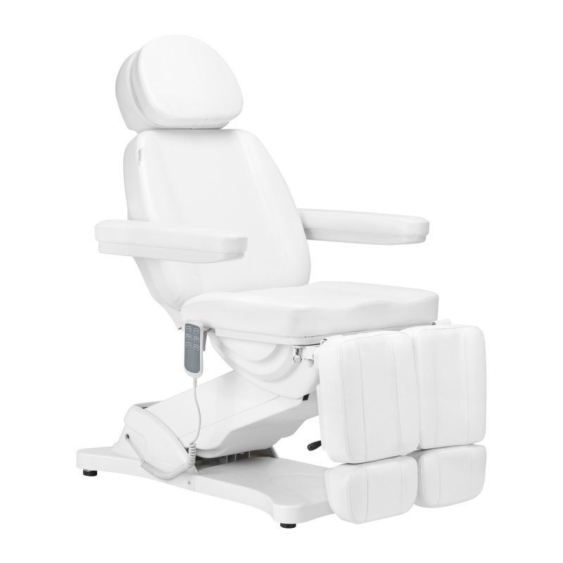 Elektrische behandelstoel SILLON Classic Pedi met 3 motoren en pedi cradle voor beauty, podologie en massage, wit Elektrische behandelstoel SILLON Classic Pedi met 3 motoren en pedi cradle voor beauty, podologie en massage, wit