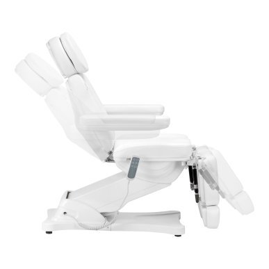 Elektrische behandelstoel SILLON Classic Pedi met 3 motoren en pedi cradle voor beauty, podologie en massage, wit