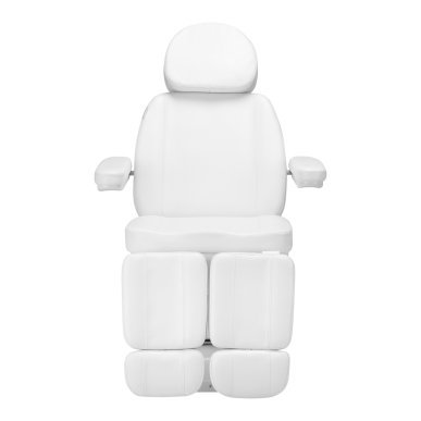 Elektrische behandelstoel SILLON Classic Pedi met 3 motoren en pedi cradle voor beauty, podologie en massage, wit